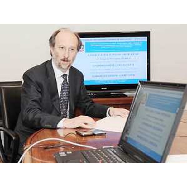 Riccardo Riccardi (Assessore regionale Mobilità, Energia ed Infrastrutture di Trasporto) a Udine. (Udine 05/05/09) 