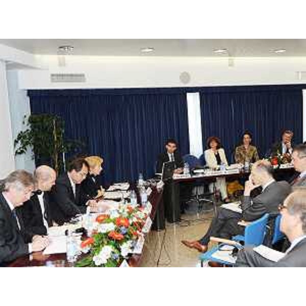 Renzo Tondo (Presidente Friuli Venezia Giulia) al seminario di Finest a Pordenone. (Pordenone 07/05/09)