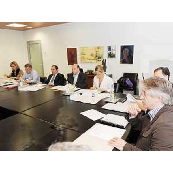 Renzo Tondo (Presidente Friuli Venezia Giulia) e assessori regionali nel corso della riunione di Giunta. (Udine 08/06/09)