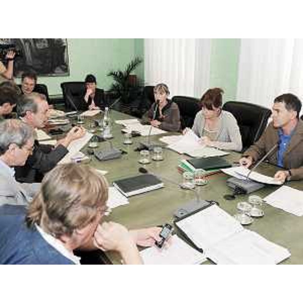 Alessia Rosolen (Assessore regionale Lavoro, Università e Ricerca, delegato Pari Opportunità e Politiche giovanili) in VI Commissione in Consiglio regionale a Trieste. (Trieste 10/06/09)