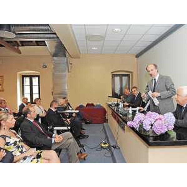Riccardo Riccardi (Assessore regionale Mobilità, Energia e Infrastrutture di Trasporto) alla 50a edizione delle Giornate di studi superiori promosse dall'Istiee, al Castello di Duino. (Duino 15/06/09)