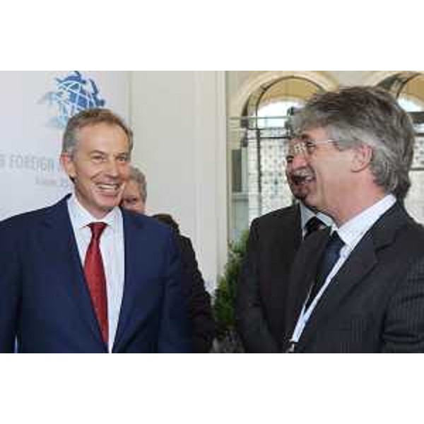 Renzo Tondo (Presidente Friuli Venezia Giulia) con Tony Blair (inviato speciale per la pace nel Medio Oriente). (Trieste, 26/06/09)