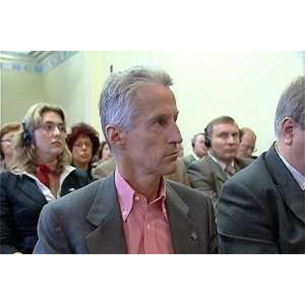 Riccardo Illy (Presidente Regione Friuli Venezia Giulia) ritratto durante la Sua partecipazione alla giornata inaugurale della X 'Task Force italo-russa sui distretti e le PMI'. (Trieste 26/10/06)