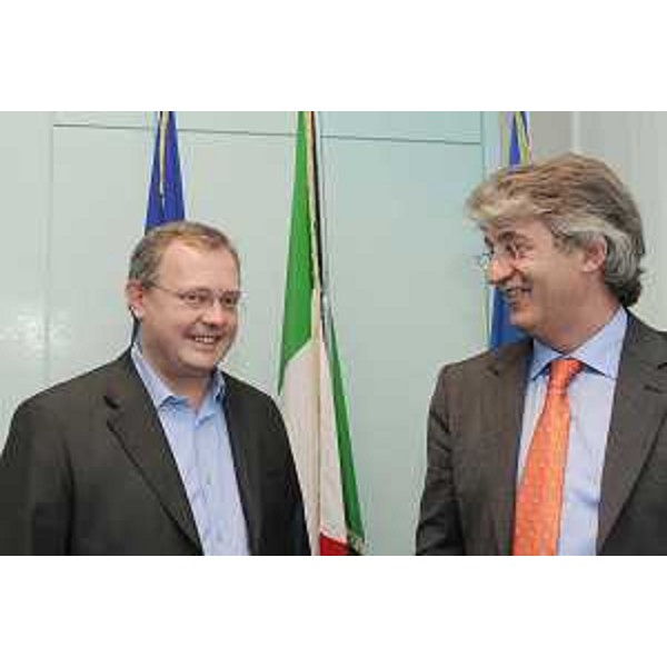 Renzo Tondo (presidente Friuli Venezia Giulia) ed Andrea Garlatti (assessore regionale all'Organizzazione, Personale e Sistemi informativi). (Gorizia, 16/07/09)