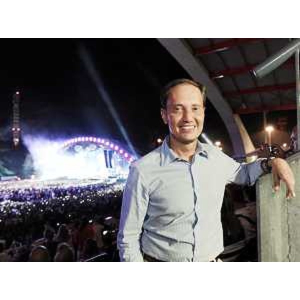 Luca Ciriani (Vicepresidente FVG e Assessore regionale Attività produttive) allo Stadio Friuli per il concerto della band britannica "Coldplay". (Udine 31/08/09)