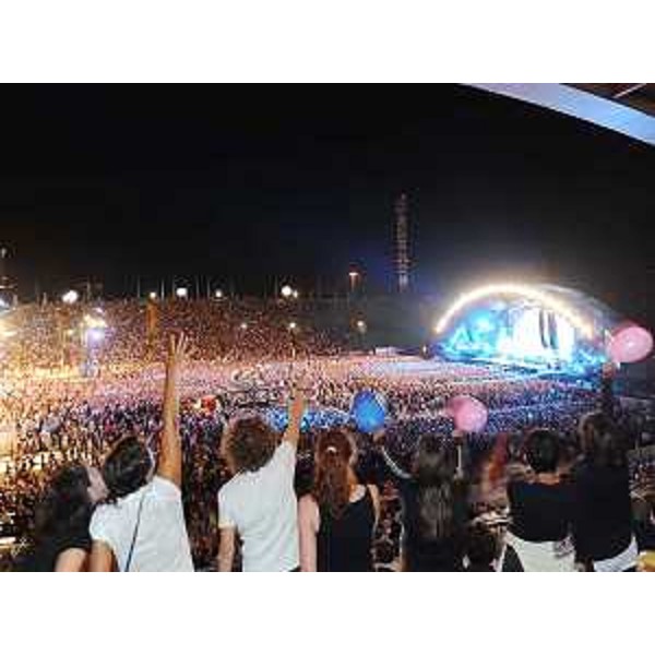 Lo Stadio Friuli durante il concerto della band britannica "Coldplay". (Udine 31/08/09)