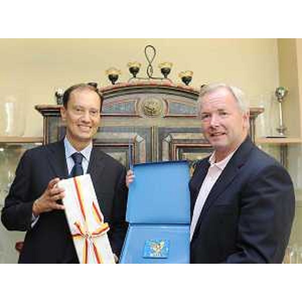 Luca Ciriani (Vicepresidente FVG) e Gerhard Doerfler (Governatore Carinzia) a Villaco (A). (Villaco 02/09/09) 