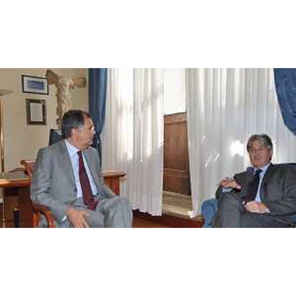 Giuseppe Vegas (Vice Ministro Economia e Finanze) incontra Renzo Tondo (Presidente Friuli Venezia Giulia). (Roma 03/09/09)