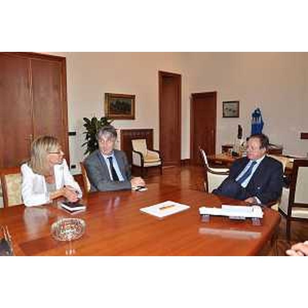 Sandra Savino (Assessore regionale Risorse economiche e finanziarie), Renzo Tondo (Presidente Friuli Venezia Giulia) e Altero Matteoli (Ministro Infrastrutture e Trasporti). (Roma 03/09/09)