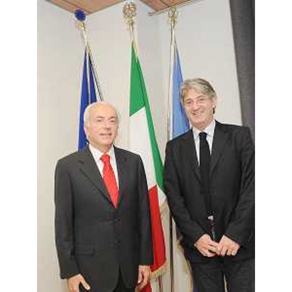 Pierfrancesco Galante (Prefetto Pordenone) e Renzo Tondo (Presidente Friuli Venezia Giulia) nella sede regionale di Udine. (Udine 08/09/09)