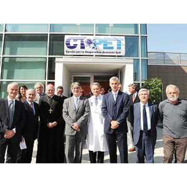 Renzo Tondo (Presidente Friuli Venezia Giulia) nel corso dell'inaugurazione della nuova palazzina CT PET e del ciclotrone per la produzione di radiofarmaco, al Santa Maria della Misericordia a Udine. (Udine 24/09/09)