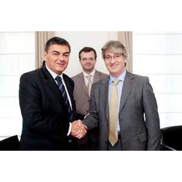 Vladimir Sisljagic (Presidente Contea Slavonia-Baranja) e Renzo Tondo (Presidente Friuli Venezia Giulia). (Bruxelles 06/10/09) 