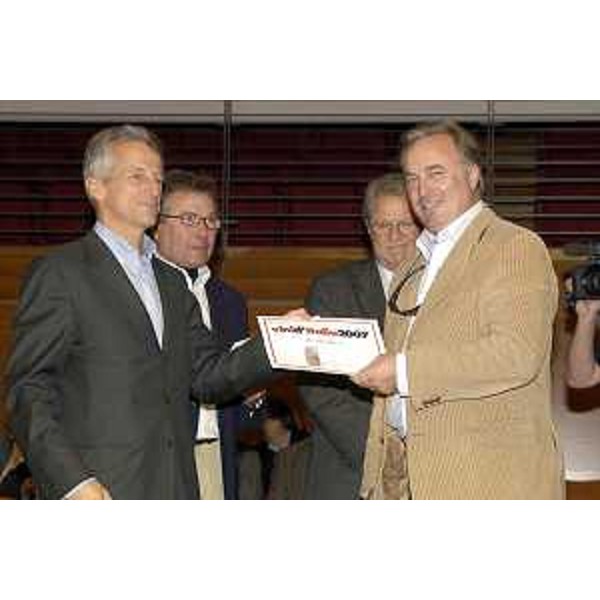 Riccardo Illy (Presidente Regione Friuli Venezia Giulia) ritratto durante le premiazioni dei Vini d'Italia 2007 al Salone del Gusto di Torino (Torino 28/10/06)