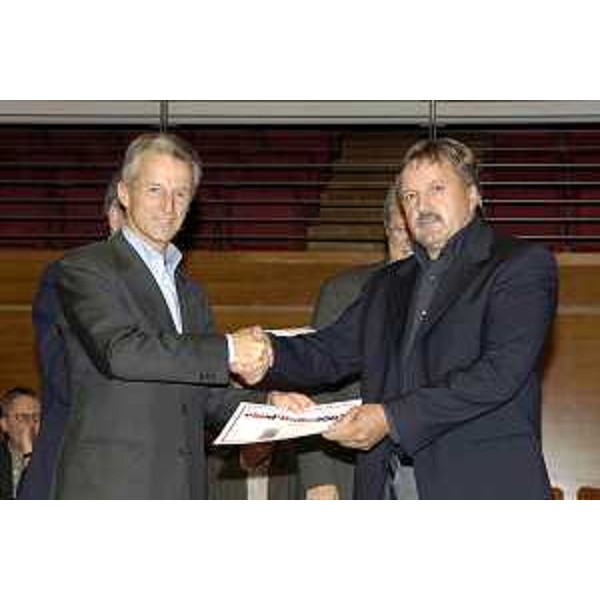 Riccardo Illy (Presidente Regione Friuli Venezia Giulia) ritratto durante le premiazioni dei Vini d'Italia 2007 al Salone del Gusto di Torino (Torino 28/10/06)