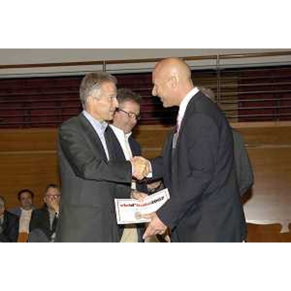 Riccardo Illy (Presidente Regione Friuli Venezia Giulia) ritratto durante le premiazioni dei Vini d'Italia 2007 al Salone del Gusto di Torino (Torino 28/10/06)
