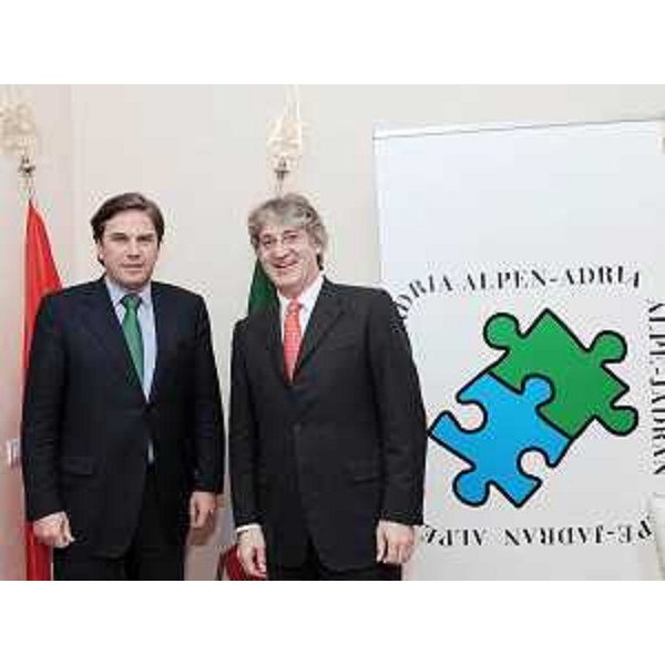 Franz Voves (Presidente Stiria) e Renzo Tondo (Presidente Friuli Venezia Giulia) a Villa Manin alla vigilia dell'Assemblea delle Regioni di Alpe-Adria. (Villa Manin di Passariano 18/11/09)