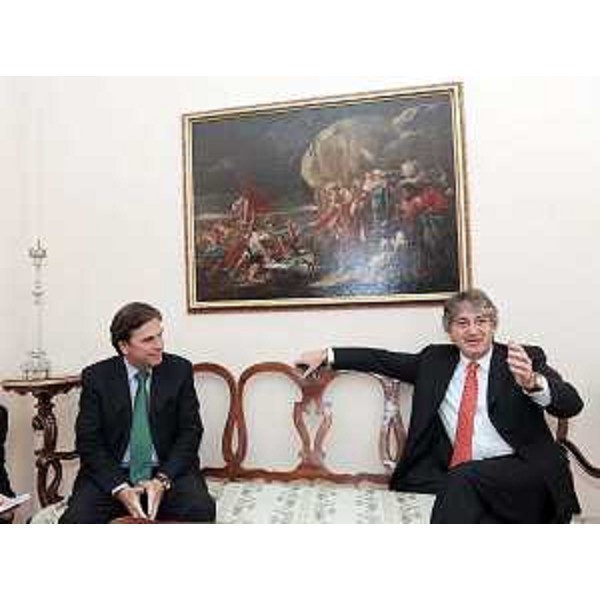 Franz Voves (Presidente Stiria) e Renzo Tondo (Presidente Friuli Venezia Giulia) a Villa Manin alla vigilia dell'Assemblea delle Regioni di Alpe-Adria. (Villa Manin di Passariano 18/11/09)