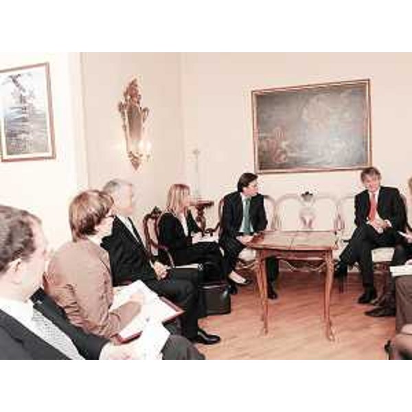 L'incontro tra Franz Voves (Presidente Stiria) e Renzo Tondo (Presidente Friuli Venezia Giulia) a Villa Manin alla vigilia dell'Assemblea delle Regioni di Alpe-Adria. (Villa Manin di Passariano 18/11/09)