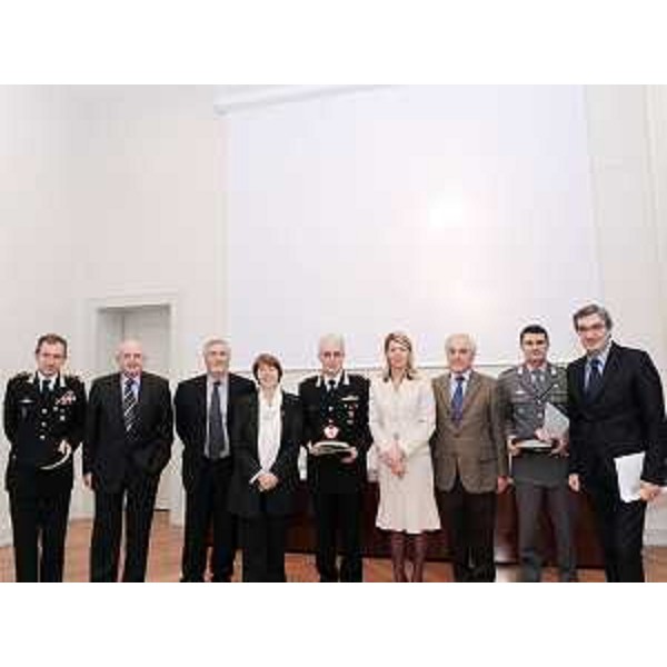 Federica Seganti (Assessore regionale Sicurezza) in occasione della sottoscrizione tra Regione e Prefetture del Friuli Venezia Giulia dei Protocolli d'intesa per l'attuazione dei progetti presentati da Polizia di Stato, Carabinieri e Guardia di Finanza. (Trieste 27/11/09)