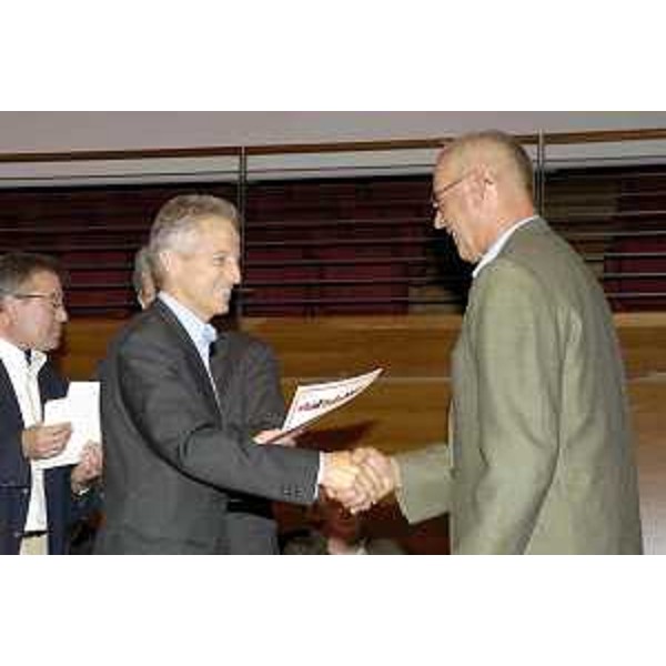 Riccardo Illy (Presidente Regione Friuli Venezia Giulia) ritratto durante le premiazioni dei Vini d'Italia 2007 al Salone del Gusto di Torino. (Torino 28/10/06)