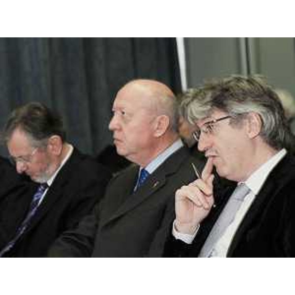 Renzo Tondo (Presidente Friuli Venezia Giulia) e Alessandro Calligaris (Presidente Confindustria FVG). (Trieste 03/02/10)