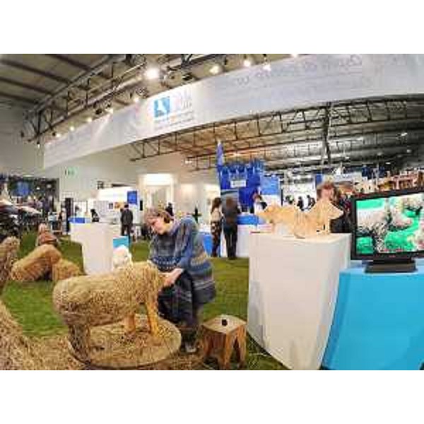 Allestimento dello stand di Turismo FVG alla BIT di Milano. (Milano 18/02/10)
