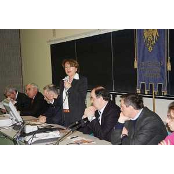 Cristiana Compagno (Rettore Università Udine) e Roberto Molinaro (Assessore regionale Istruzione) alla 17a edizione del Salone dello studente, al Polo scientifico dei Rizzi. (Udine 19/02/10)
