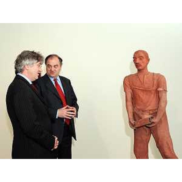 Renzo Tondo (Presidente Friuli Venezia Giulia) e Roberto Molinaro (Assessore regionale Cultura) all'inaugurazione della mostra dei Fratelli Basaldella a Villa Manin. (Villa Manin 26/03/10)