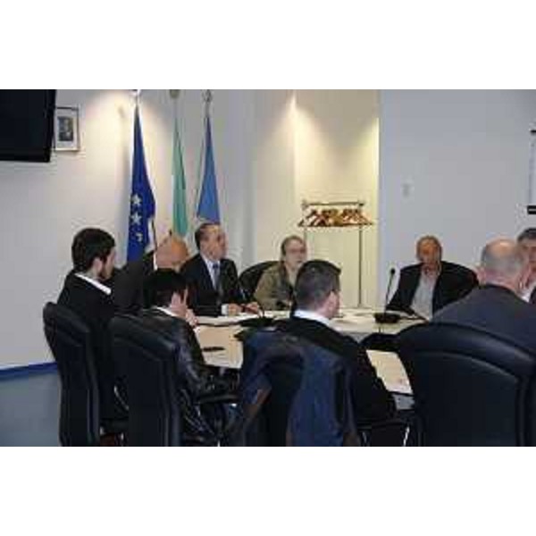 Claudio Violino (Assessore regionale Risorse agricole, naturali e forestali) nel corso della riunione per la creazione della DOC "Friuli". (Udine 20/05/10)