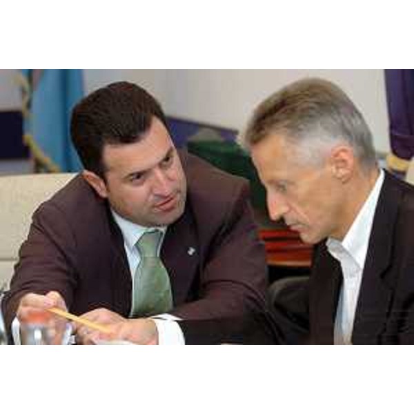 Riccardo Illy (Presidente Regione Friuli Venezia Giulia) e Franco Iacop (Assessore regionale per le relazioni internazionali, comunitarie e autonomie locali) (03/08/2005)
