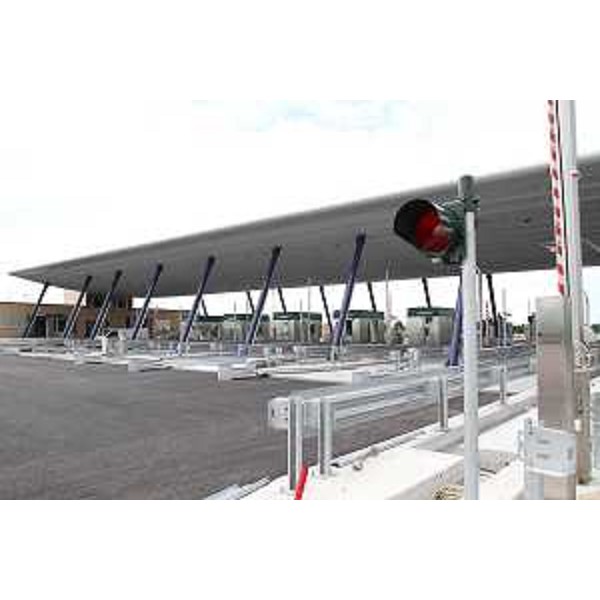 Casello in fase di ultimazione nel cantiere del lotto 29 sulla A28. (19/06/10)