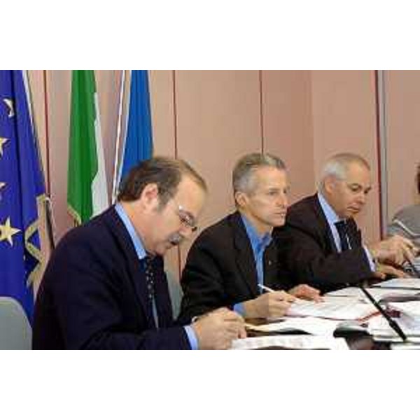 Riccardo Illy (Presidente Regione Friuli Venezia Giulia) e Gianfranco Moretton (Vicepresidente e Assessore regionale all'ambiente, lavori pubblici e protezione civile) 