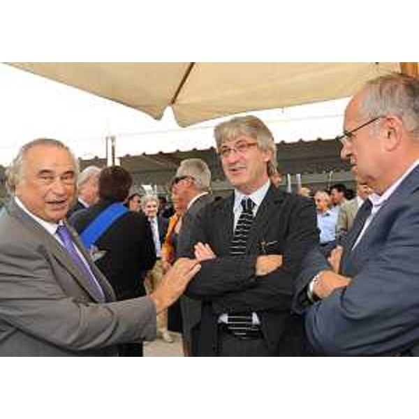 Primo Di Luca, Renzo Tondo (Presidente Friuli Venezia Giulia) e Giuseppe Saro (Senatore) all'inaugurazione del nuovo impianto fotovoltaico d'avanguardia realizzato dalla società MW.FEP. (Ronchi dei Legionari 02/07/10)