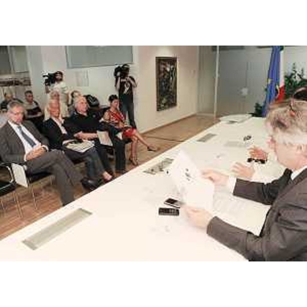 Renzo Tondo (Presidente Friuli Venezia Giulia) alla presentazione del progetto sulla Repubblica della Carnia. (Udine 05/07/10) 