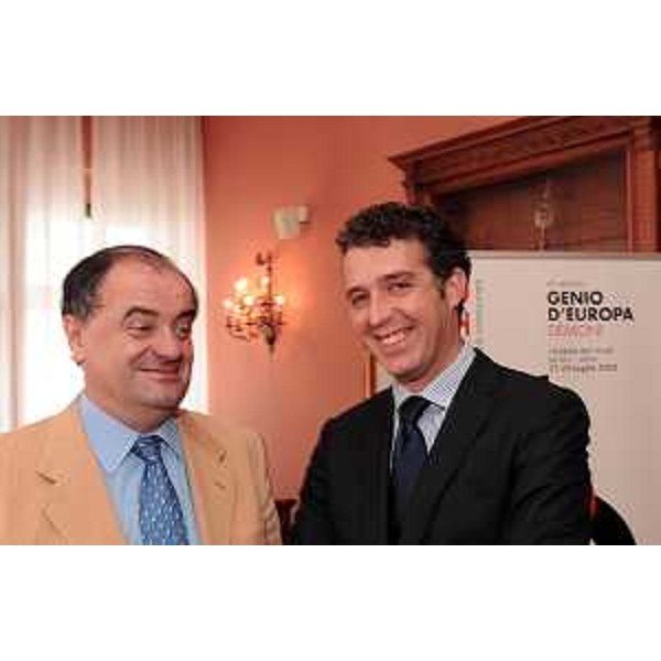 Roberto Molinaro (Assessore regionale Cultura) e Stefano Balloch (Sindaco Cividale del Friuli) alla presentazione della diciannovesima edizione del Mittelfest di Cividale intitolata "Genio d'Europa. Démoni". (Cividale 06/07/10)