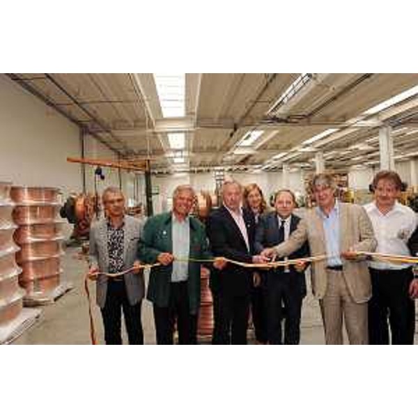 Renzo Tondo (Presidente Friuli Venezia Giulia) e Gerhard Doerfler (Governatore Carinzia) a Hermagor all'inaugurazione dello stabilimento della Refrion, società di Flumignano di Talmassons specializzata nella produzione di scambiatori di calore per la refrigerazione. (Hermagor 10/07/10)