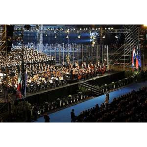 Il Maestro Riccardo Muti durante il concerto “Le vie dell’Amicizia”. (Trieste, 13/07/2010)