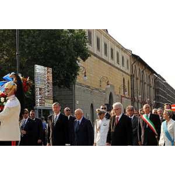 I Presidenti Giorgio Napolitano, Danilo Turk ed Ivo Josipovic, Capi di Stato di Italia, Slovenia e Croazia durante il loro incontro a Trieste. (Trieste, 13/07/2010)