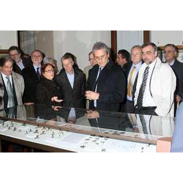 Riccardo Illy (Presidente Regione Friuli Veneizia Giulia) con Francesco Rutelli (Vicepresidente del Consiglio e Ministro per i Beni e le Attività Culturali) ritratti in occasione dell'inconrto per il rilancio di Aquileia (Aquileia 20/11/06)
