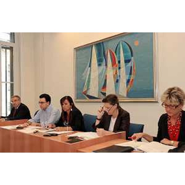 Angela Brandi (Assessore regionale Lavoro) nel corso della riunione con il Comitato di coordinamento interistituzionale e la Commissione regionale per il Lavoro. (Trieste 15/09/10)