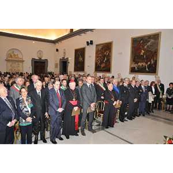 La sala della Promototeca in Campidoglio che ha ospitato la cerimonia di consegna del "Premio Giovanni da Udine – Presenza friulana a Roma e nel Lazio" gremita di personalità. (Roma, 09/11/2010)