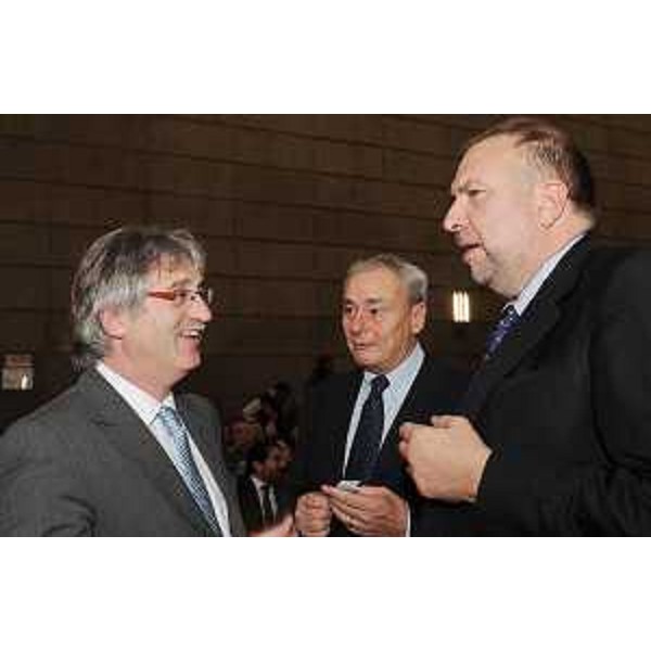 Renzo Tondo (Presidente Friuli Venezia Giulia), Roberto Antonione (Deputato) e Roberto Cosolini all'inaugurazione dell'anno accademico all'Università di Trieste. (Trieste 15/11/10)