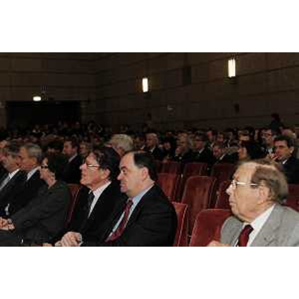 Roberto Molinaro (Assessore regionale Istruzione, Università, Ricerca, Famiglia, Associazionismo e Cooperazione) e Primo Rovis all'inaugurazione dell'anno accademico all'Università di Trieste. (Trieste 15/11/10)