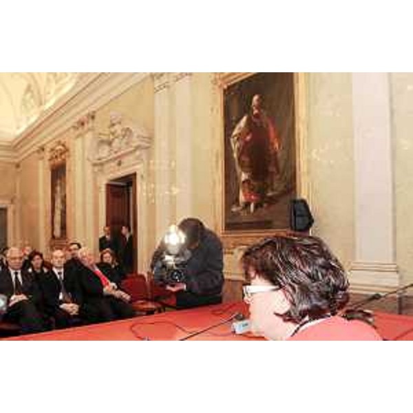Barbara Stamm (Presidente Parlamento Baviera) nel corso della tavola rotonda "La Baviera e il Friuli Venezia Giulia, il cuore dell'Europa. Così vicini, così lontani?", nella sede della Regione. (Trieste 16/11/10)