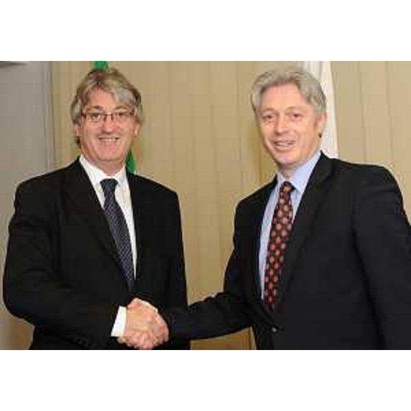 Renzo Tondo (Presidente Friuli Venezia Giulia) e Iztok Mirosic (Ambasciatore Repubblica Slovenia in Italia). (Trieste 26/11/10)