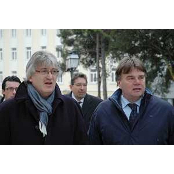 Renzo Tondo (Presidente Friuli Venezia Giulia) e Ivan Jakovcic (Presidente Regione Istriana). (Parenzo 30/11/10)