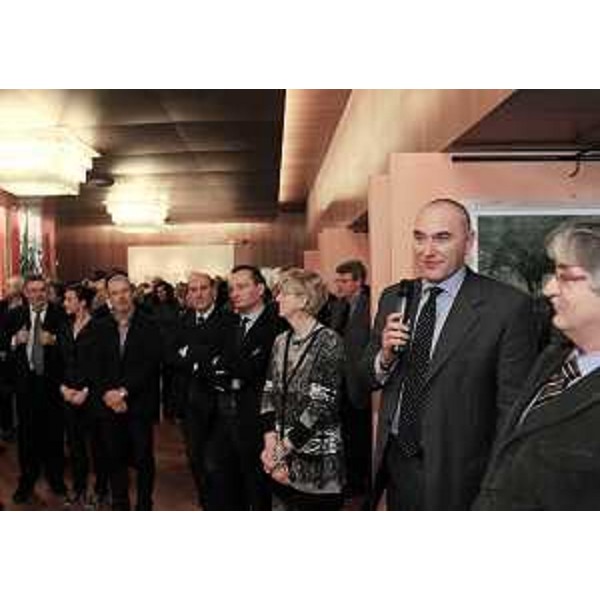 Renzo Tondo (Presidente Friuli Venezia Giulia) e Maurizio Franz (Presidente Consiglio regionale) nel corso del tradizionale scambio di auguri, in Consiglio regionale. (Trieste 17/12/10)