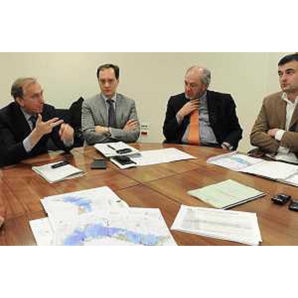 Luca Ciriani (Vicepresidente FVG e Assessore regionale Ambiente) alla presentazione della Carta batimetrica della Laguna di Marano e Grado. (Udine 21/12/10)