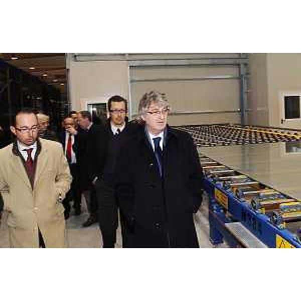 Renzo Tondo (Presidente Friuli Venezia Giulia) visita il sito produttivo della Sangalli Group nella zona industriale dell'Aussa Corno. (San Giorgio di Nogaro 14/01/11)