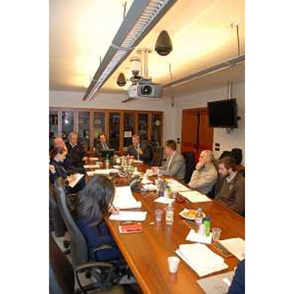 Luca Ciriani (Vicepresidente e Assessore Protezione civile FVG) all'incontro tra tecnici di Protezione civile del Friuli Venezia Giulia e della Slovenia sulla collaborazione per le emergenze nelle zone montane di confine. (Trieste 28/01/11)